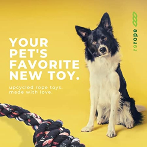 ReRope Upcycled Fabric Rope Dog Toy For Eco Mindful Wellness