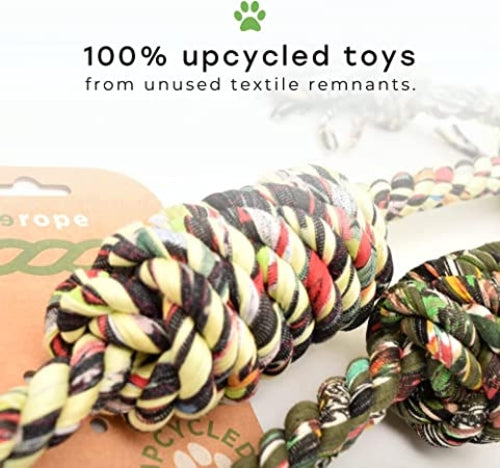 ReRope Upcycled Fabric Rope Dog Toy For Eco Mindful Wellness