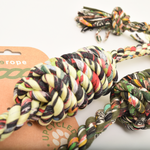ReRope Upcycled Fabric Rope Dog Toy For Eco Mindful Wellness